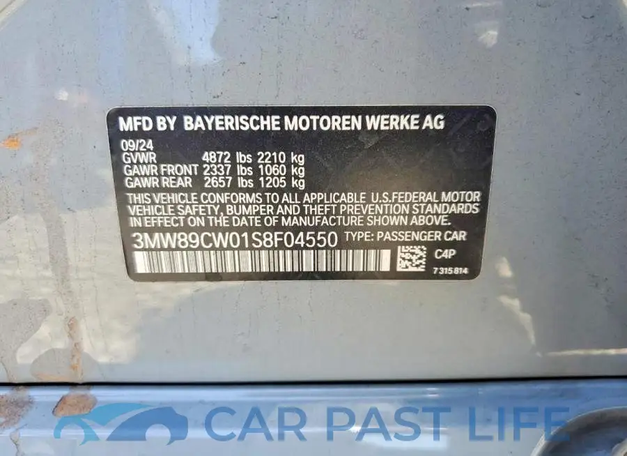 3MW89CW01S8F04550# 12