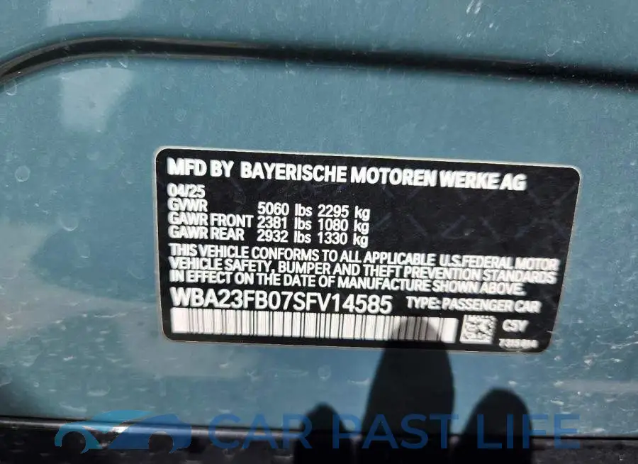 WBA23FB07SFV14585# 12