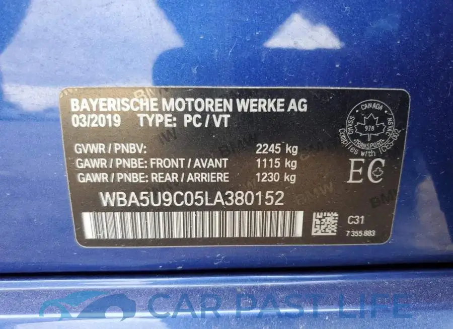 WBA5U9C05LA380152# 13
