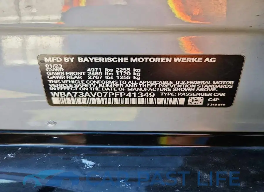 WBA73AV07PFP41349# 12
