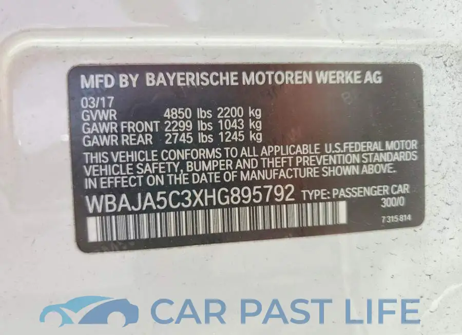 WBAJA5C3XHG895792# 13