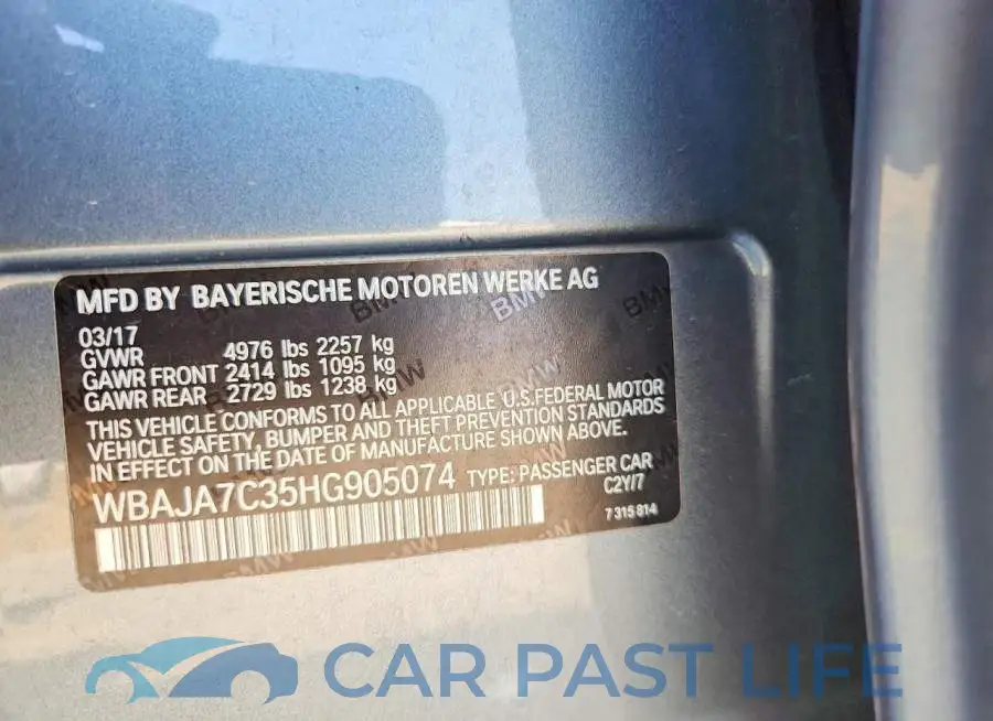WBAJA7C35HG905074# 12
