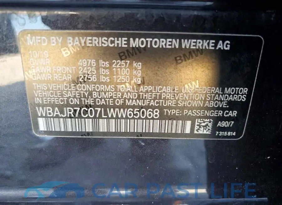 WBAJR7C07LWW65068# 12