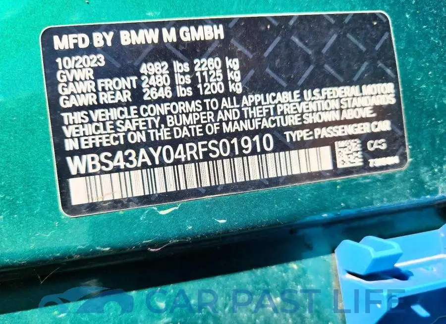 WBS43AY04RFS01910# 13