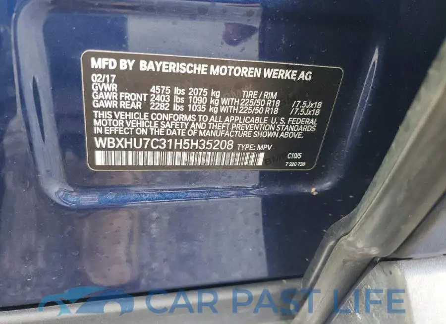 WBXHU7C31H5H35208# 13