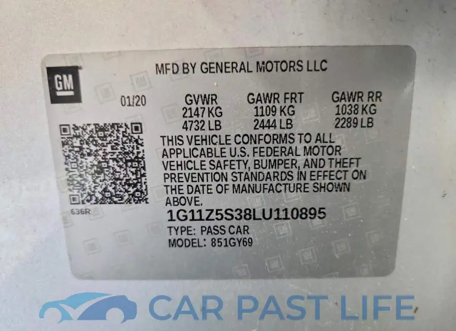 1G11Z5S38LU110895# 13