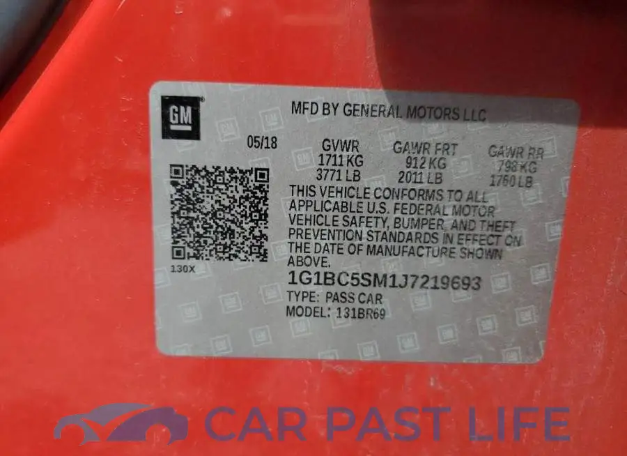 1G1BC5SM1J7219693# 12
