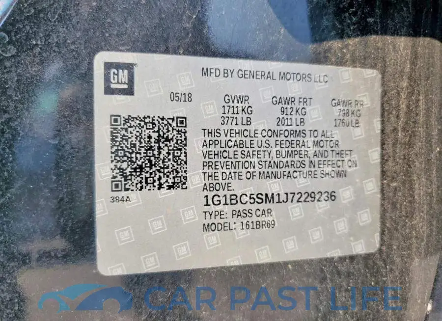 1G1BC5SM1J7229236# 12