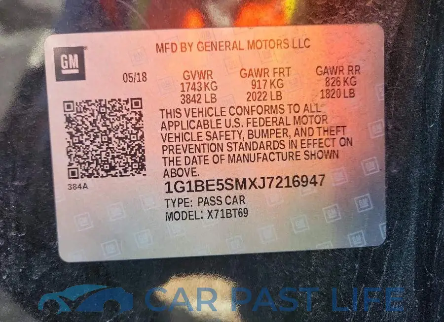 1G1BE5SMXJ7216947# 12