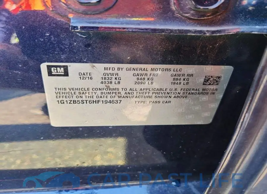 1G1ZB5ST6HF194637# 12