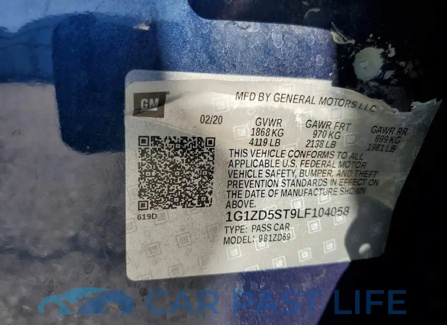 1G1ZD5ST9LF104058# 12