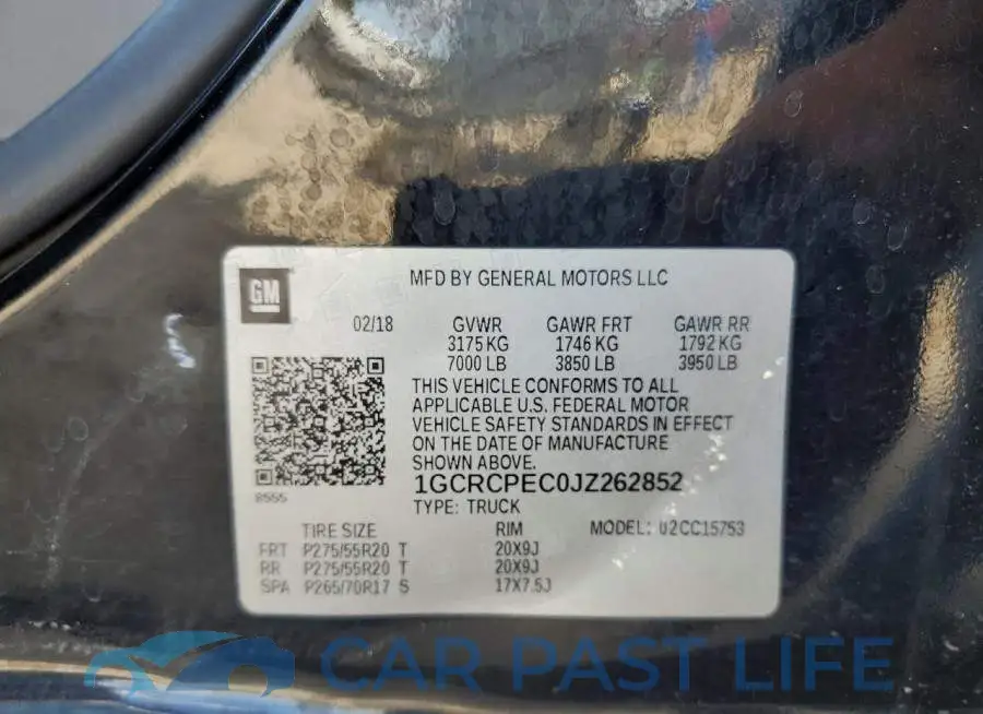 1GCRCPEC0JZ262852# 12