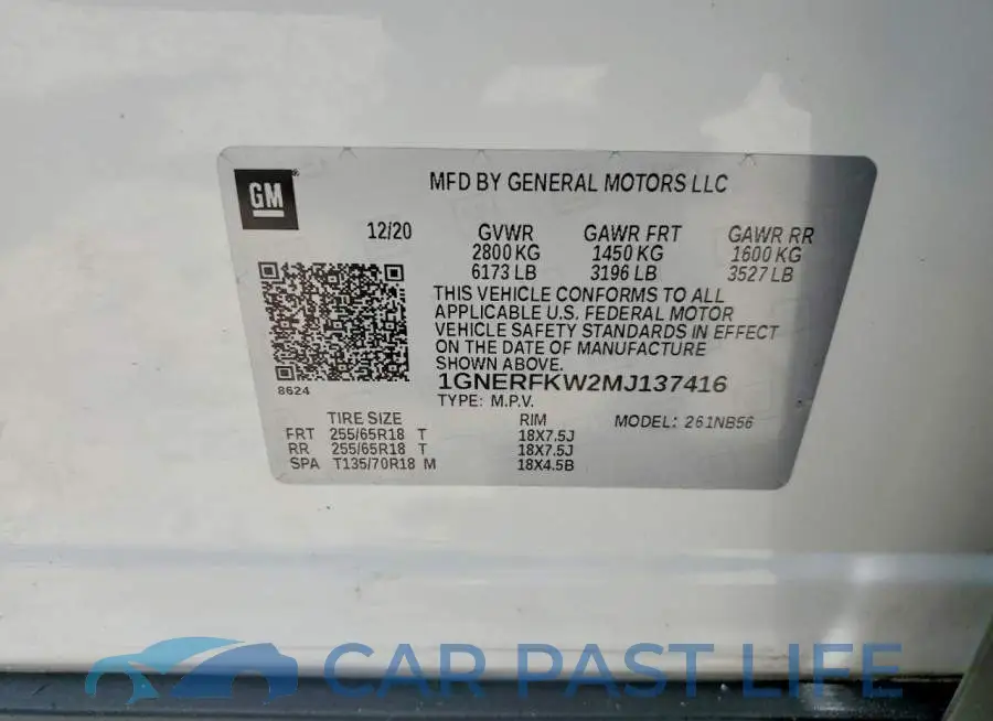 1GNERFKW2MJ137416# 14