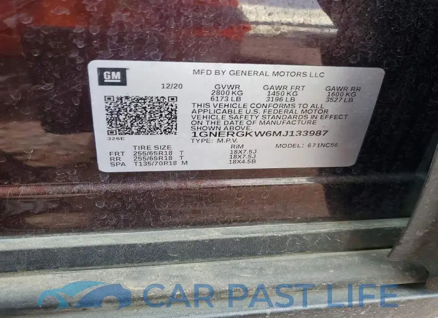 1GNERGKW6MJ133987# 14