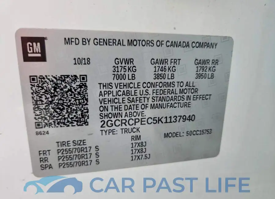2GCRCPEC5K1137940# 12