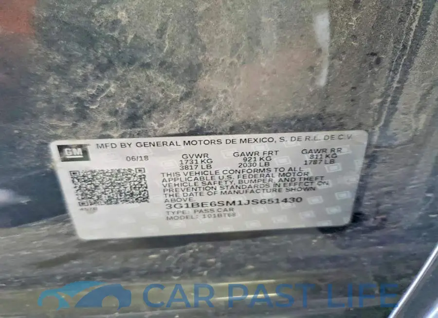 3G1BE6SM1JS651430# 13