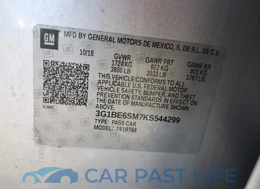 3G1BE6SM7KS544299# 12