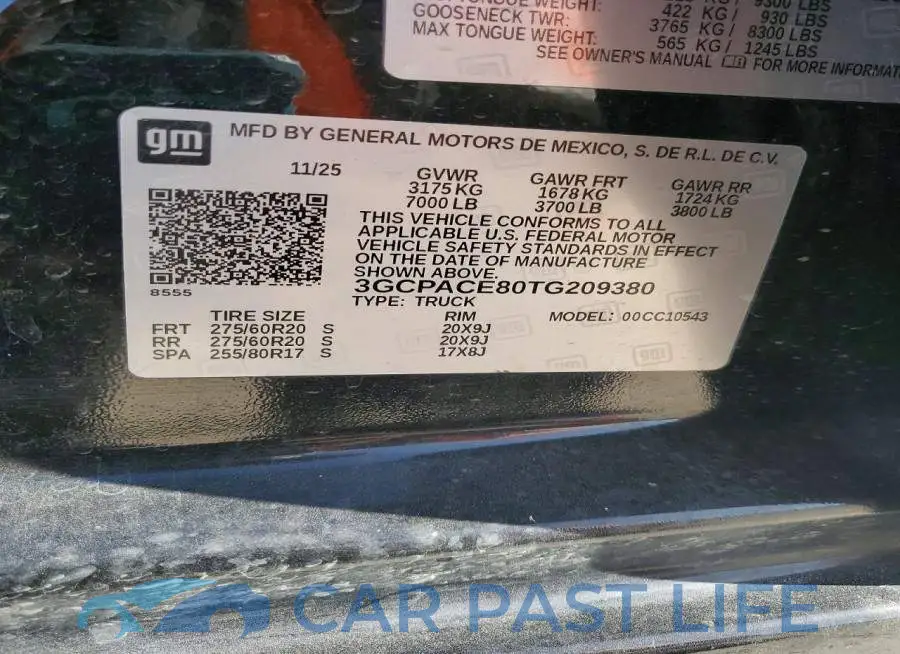 3GCPACE80TG209380# 12