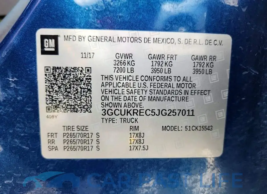 3GCUKREC5JG257011# 13