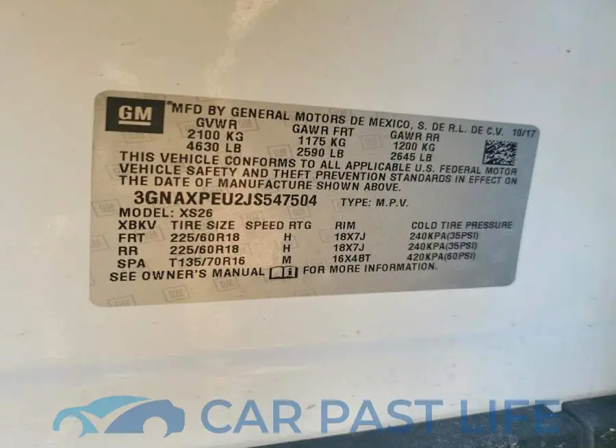 3GNAXPEU2JS547504# 13