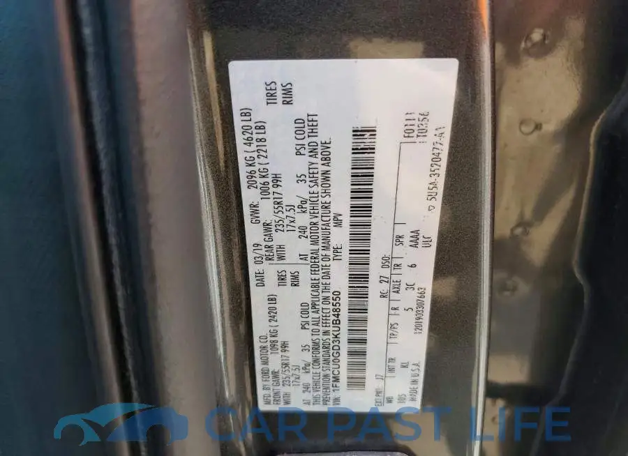1FMCU0GD3KUB48550# 13