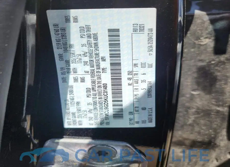 1FMCU9GD5KUC01480# 13