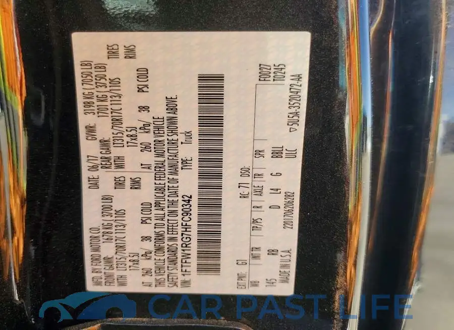 1FTFW1RG7HFC90342# 13