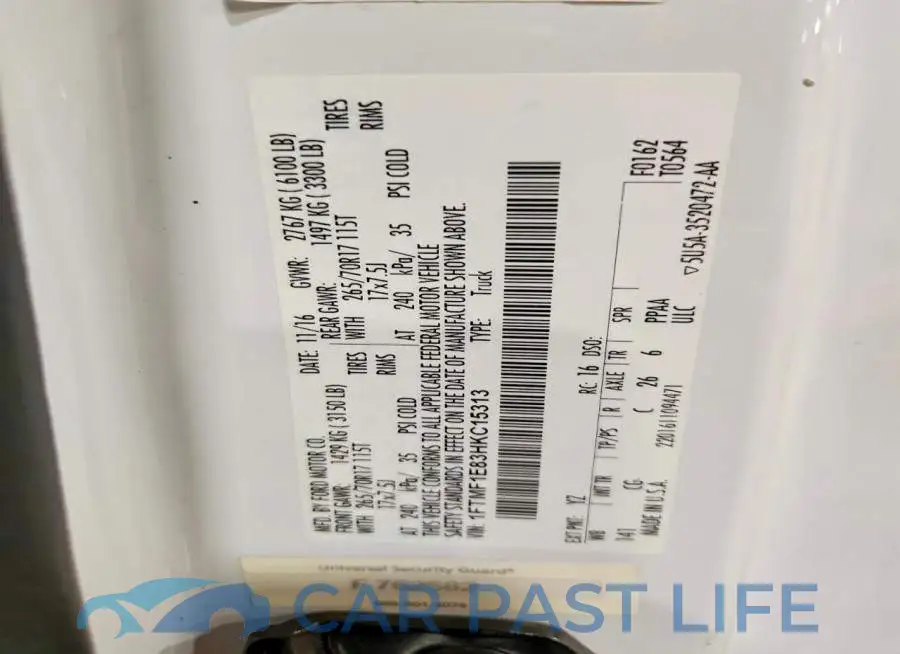1FTMF1E83HKC15313# 12