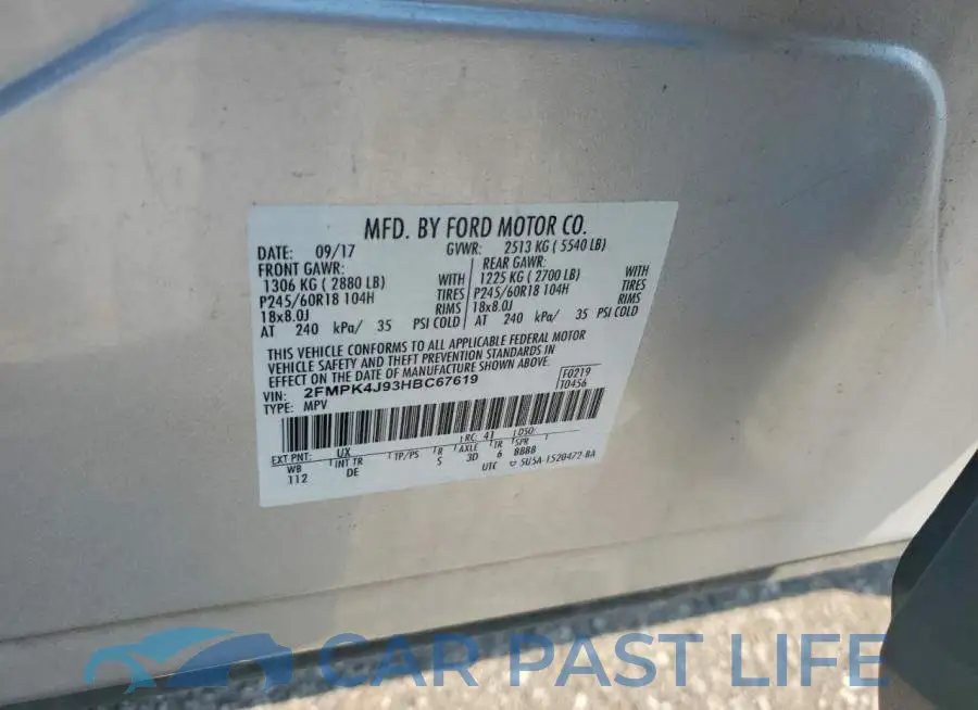 2FMPK4J93HBC67619# 13