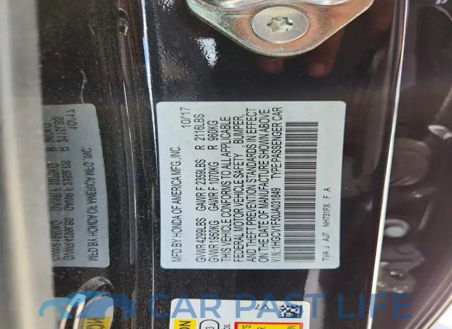 1HGCV1F50JA031849# 13