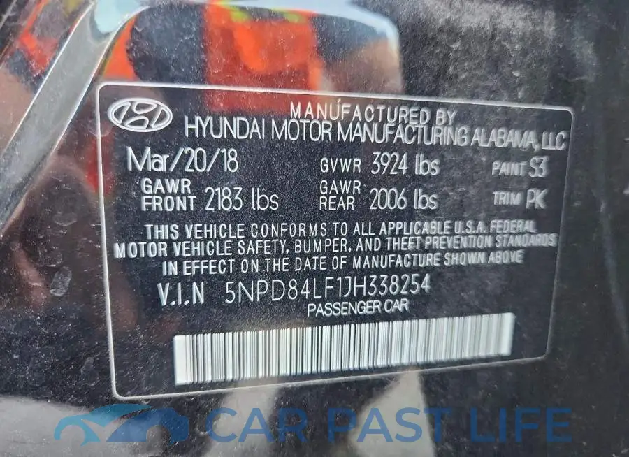 5NPD84LF1JH338254# 12