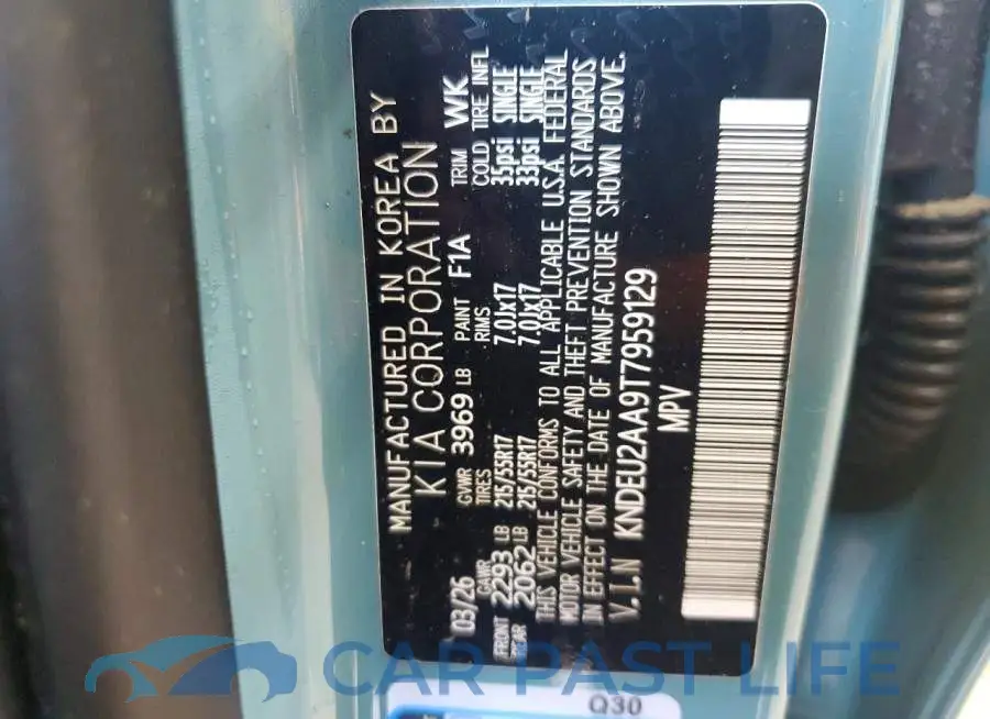 KNDEU2AA9T7959129# 12