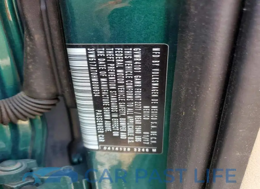 3VW517AT0HM808634# 12