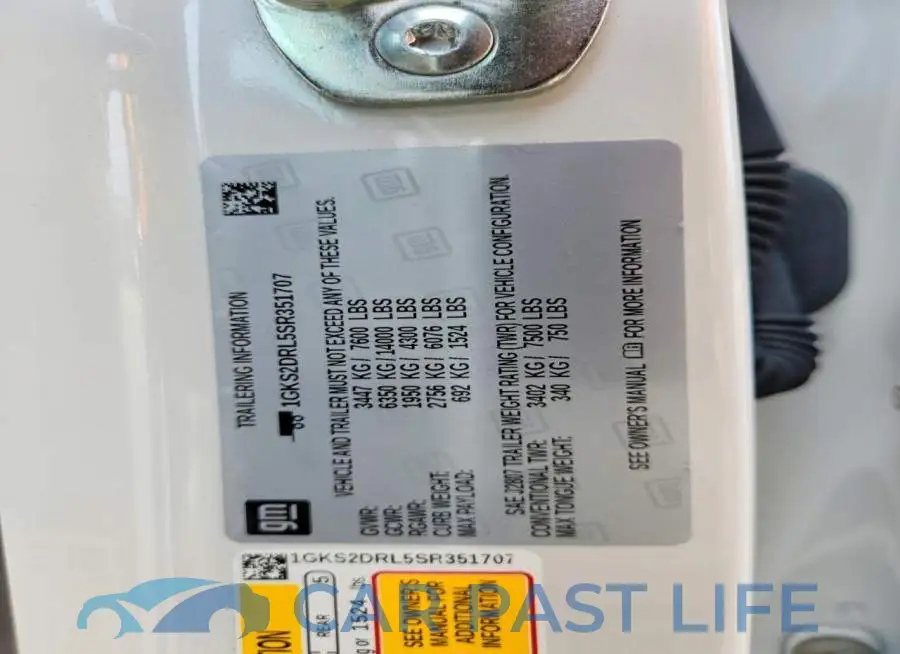 1GKS2DRL5SR351707# 13