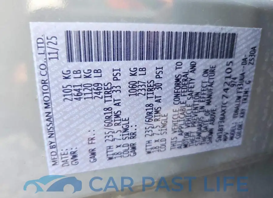 5N1BT3BAXTC742105# 12