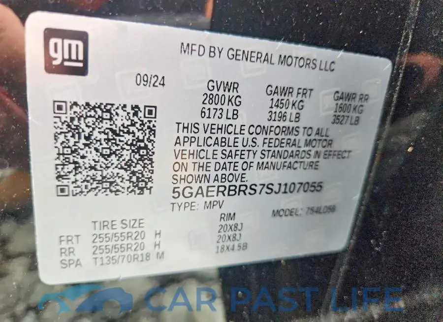 5GAERBRS7SJ107055# 13