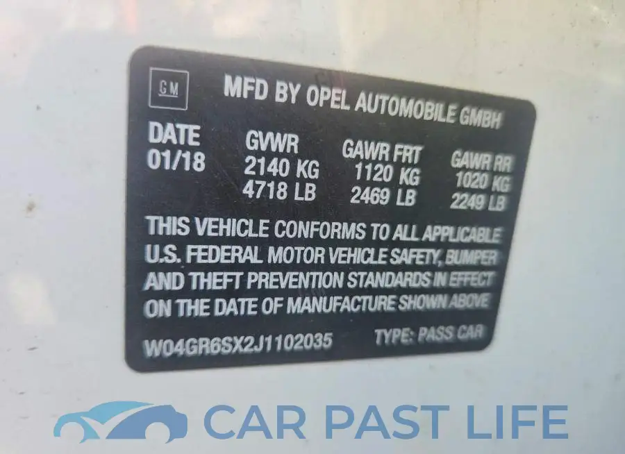 W04GR6SX2J1102035# 12