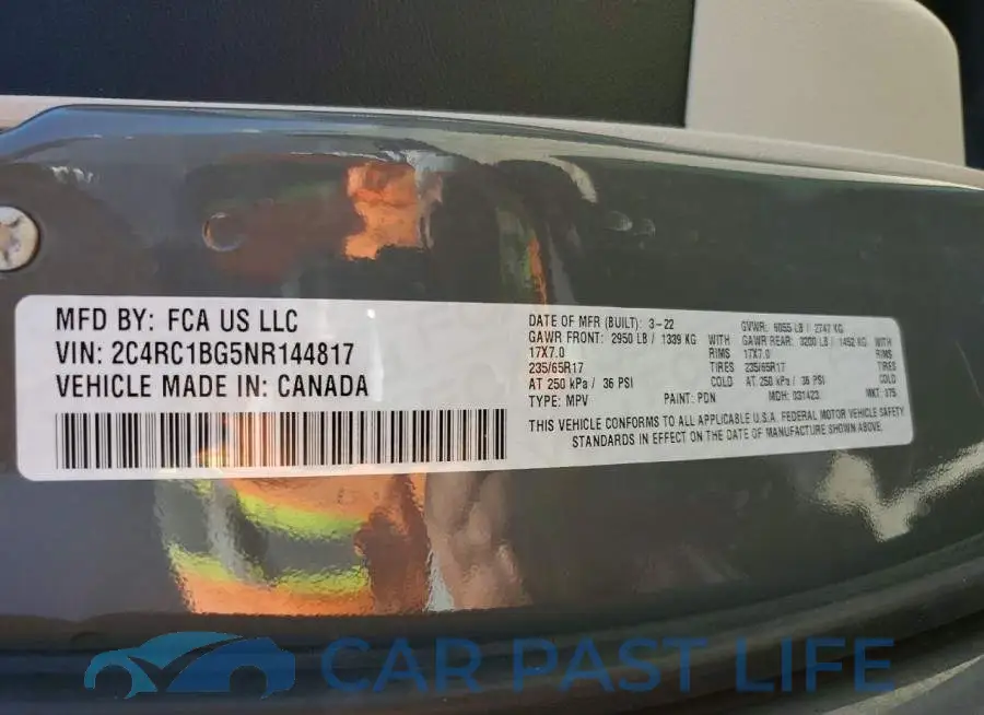 2C4RC1BG5NR144817# 13