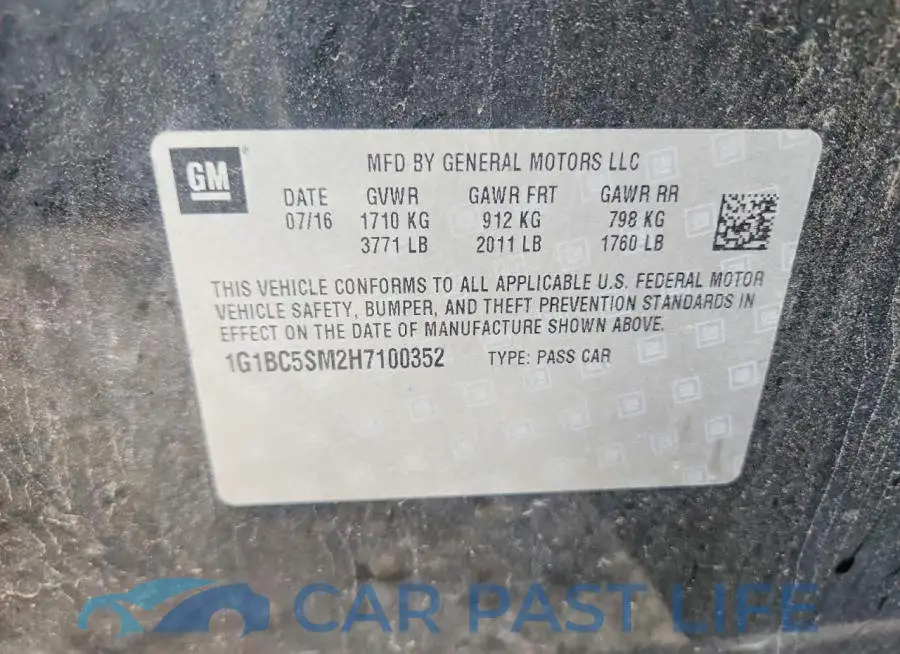 1G1BC5SM2H7100352# 12