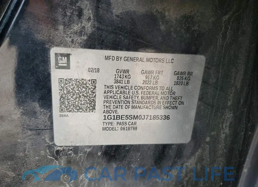 1G1BE5SM0J7185336# 12