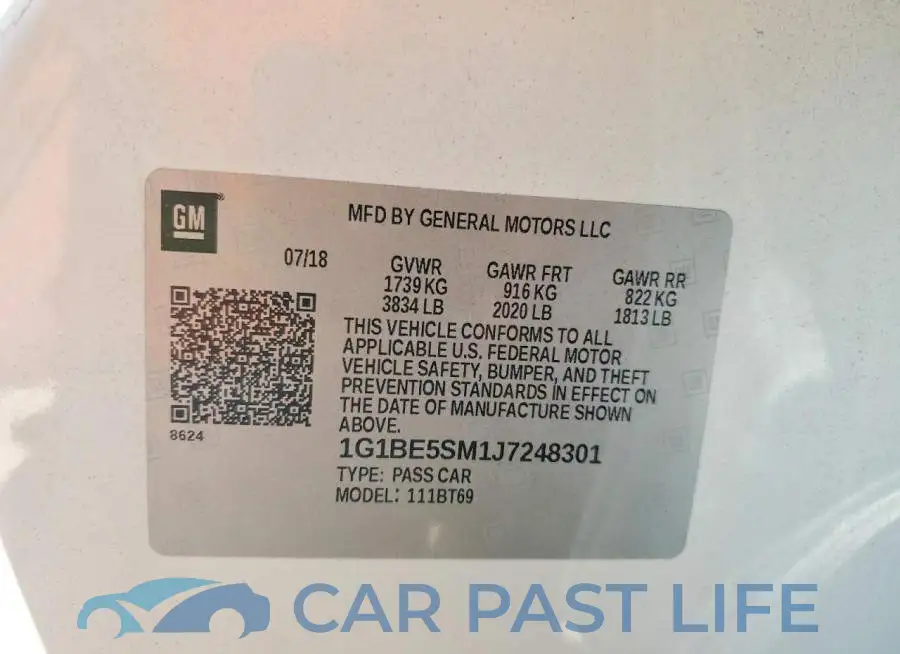 1G1BE5SM1J7248301# 12