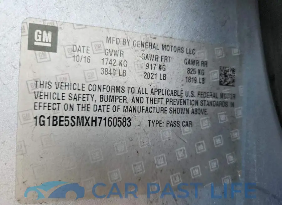 1G1BE5SMXH7160583# 13