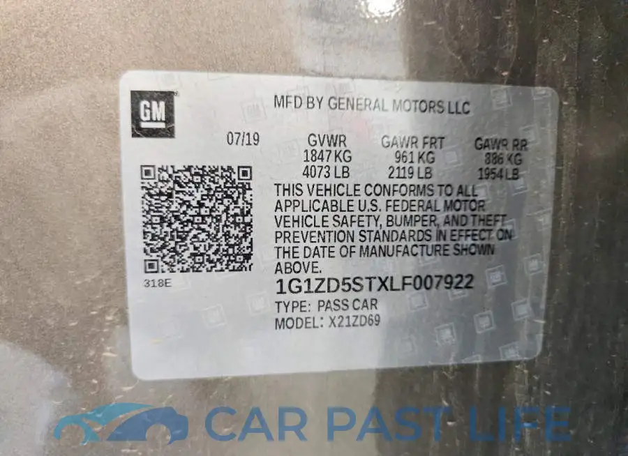 1G1ZD5STXLF007922# 12