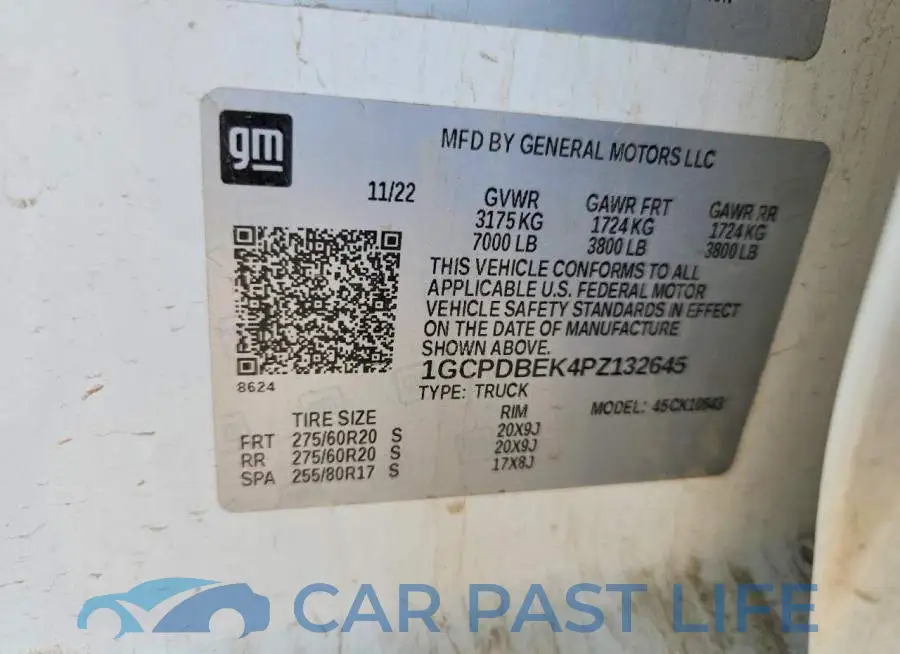 1GCPDBEK4PZ132645# 12