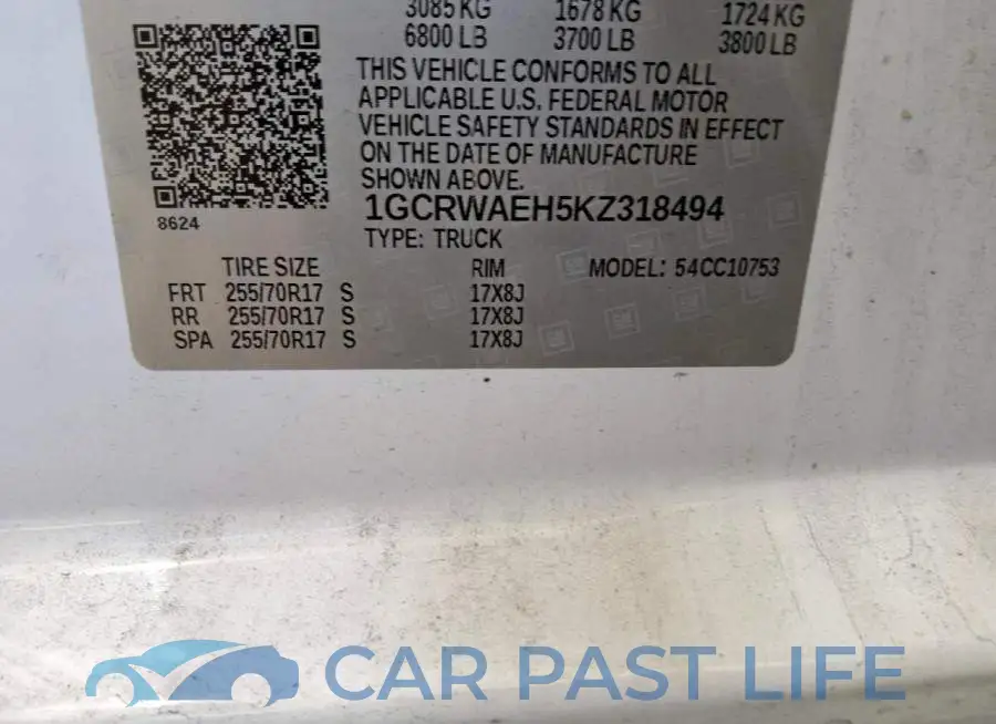 1GCRWAEH5KZ318494# 12