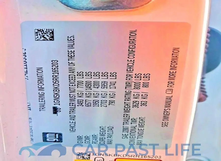 1GNSKBKD5RR165203# 13