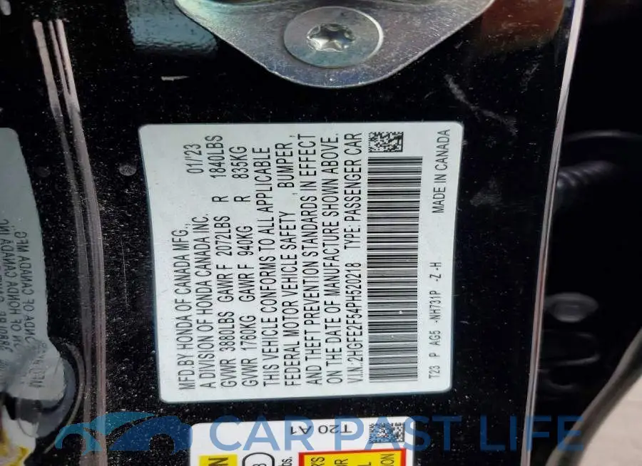 2HGFE2F54PH520218# 12