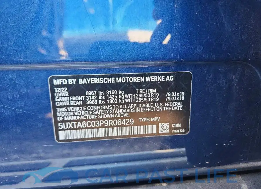5UXTA6C03P9R06429# 13