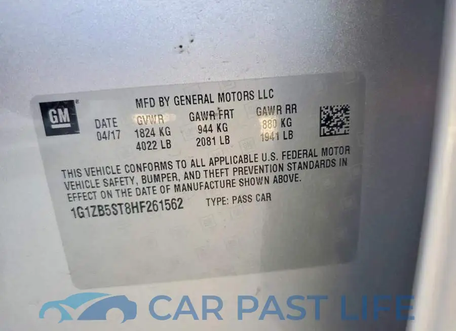 1G1ZB5ST8HF261562# 12