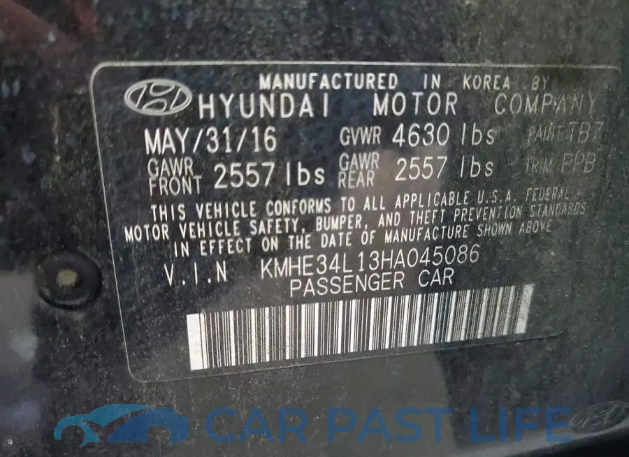 KMHE34L13HA045086# 12